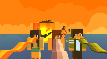 Jogo Parkour na Família MineGirl no Jogos 360